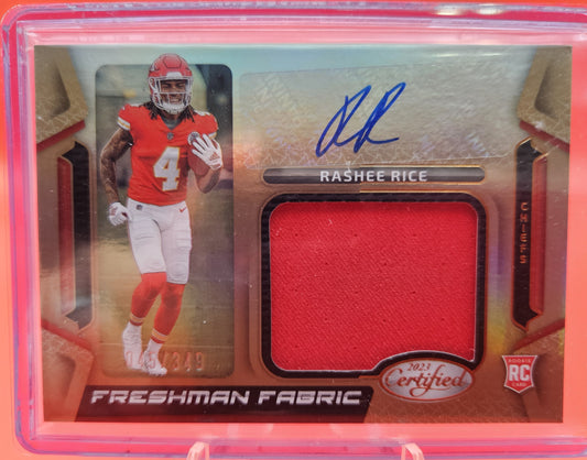 2023 Panini Certified Rashee Rice Freshman Fabric RPA #45/349