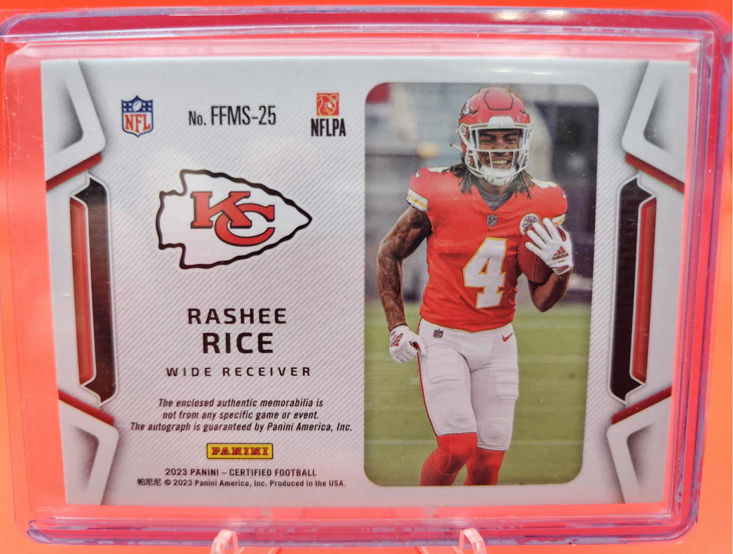 2023 Panini Certified Rashee Rice Freshman Fabric RPA #45/349